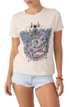 O'neill Moonbloom Cotton Graphic T-shirt In Tapioca