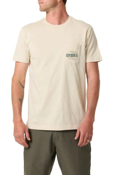 O'neill Name Badge Pocket Graphic T-shirt In Neutral