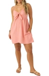 O'neill Juniors' Natalya Sleeveless Tie-front Mini Dress In Canyon Clay