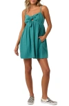 O'neill Natalya Tie Front Cotton Dress In Blue