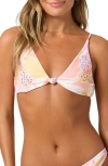 O'neill Newport Pismo Bikini Top In Pink Multi