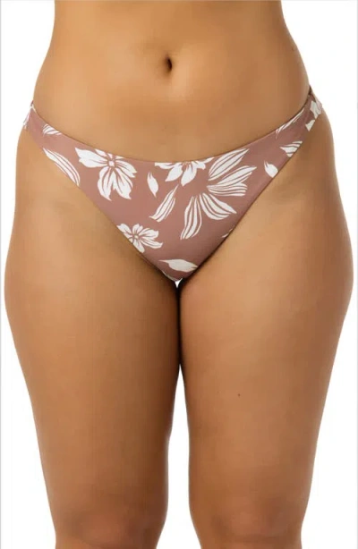 O'neill Nomad Floral Hermosa Bikini Bottoms In Brown
