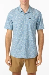 O'neill Oasis Eco Floral Short Sleeve Button-up Shirt In Blue
