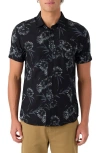 O'neill Oasis Eco Modern Slim Fit Short Sleeve Button-up Shirt In Black Multi