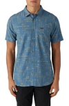 O'neill Oasis Eco Modern Slim Fit Short Sleeve Button-up Shirt In Blue