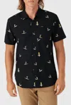 O'neill Oasis Eco Short Sleeve Standard Fit Shirt In Black In Black