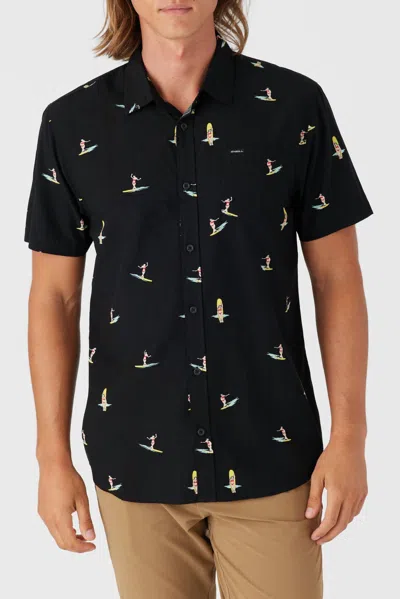 O'neill Oasis Eco Short Sleeve Standard Fit Shirt In Black