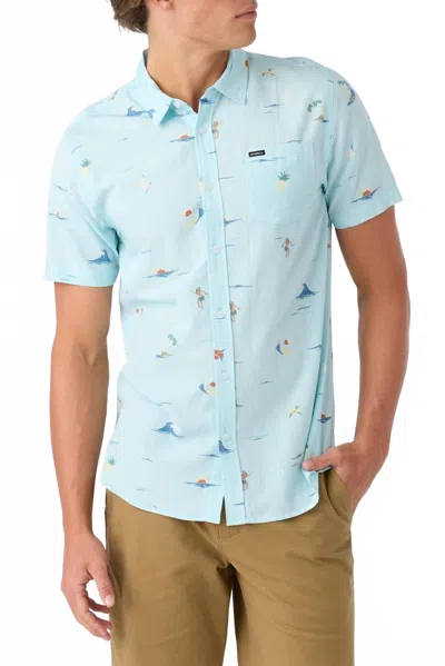 O'neill Oasis Eco Ss Modern Shirt In Sky In Blue