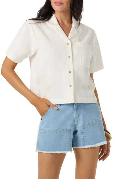 O'neill Og Channing Palma Camp Shirt In White