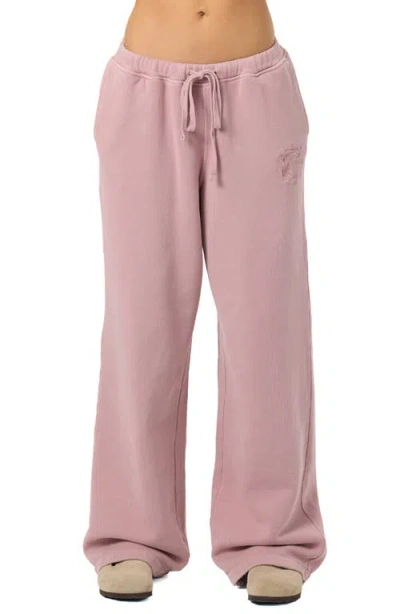 O'neill Og Circle Surfer Wide Leg Sweatpants In Pink
