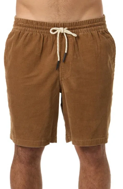 O'neill Og Corduroy Drawstring Shorts In Brown