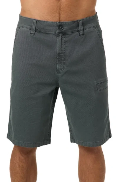 O'neill Og Dockside Utility Stretch Canvas Shorts In Gray