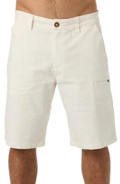 O'neill Og Dockside Utility Stretch Canvas Shorts In White
