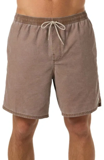 O'neill Og Fader Drawstring Board Shorts In Brown