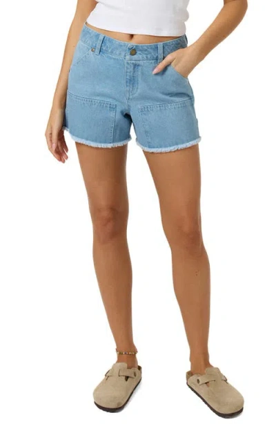 O'neill Og Harlyn Fray Denim Shorts In Blue