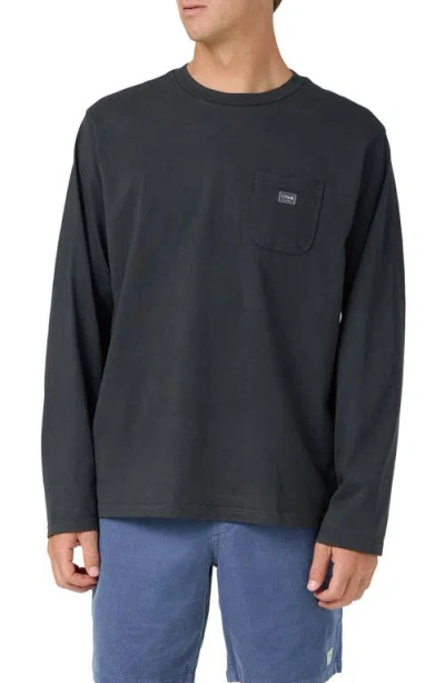O'neill Og Long Sleeve Pocket T-shirt In Black
