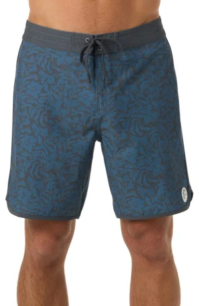 O'neill Og Print Scallop Board Shorts In Blue