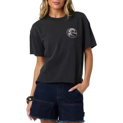 O'neill Og Salty Circle Surfer Graphic T-shirt In Black