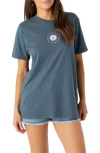 O'neill Pacific Bloom Cotton Graphic T-shirt In Slate