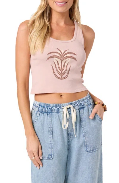 O'neill Palm Sun Cotton Graphic Tank In Pink