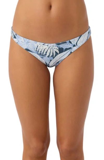 O'neill Palmetto Floral Stripe Rockley Bikini Bottoms In Multi Colored