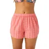 O'neill Pam Cotton Cover-up Shorts In Pink
