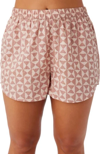 O'neill Pam Cotton Shorts In Rose Dust
