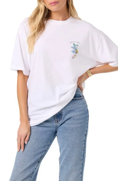 O'neill Petal Oversize Cotton Graphic T-shirt In White