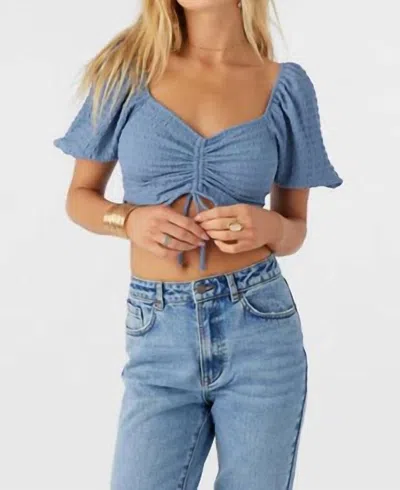 O'neill Polly Cropped Top In Blue