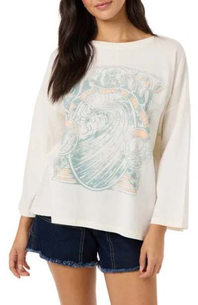 O'neill Psychd Boxy Oversized Graphic Tee In White