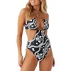 O'neill Quinn Tropical San Cemente One-piece Swimsuit In Black
