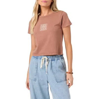 O'neill Radiant Cotton Crop Graphic T-shirt In Brown