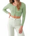 O'neill Raissa Cardigan Crop Top In Green In Green