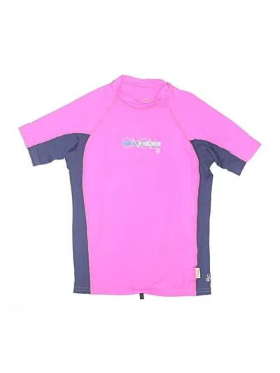 Pre-owned O'neill Kids' Rash Guard In Pink