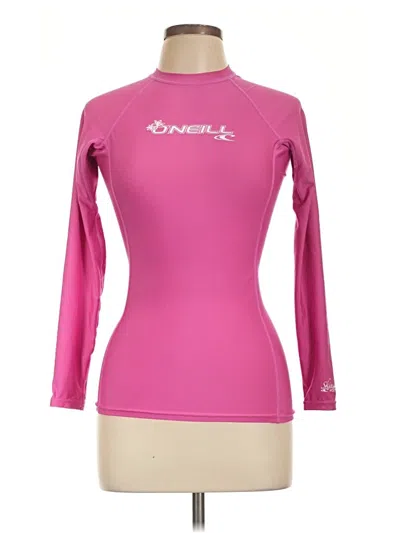 Pre-owned O'neill Rash Guard In Pink