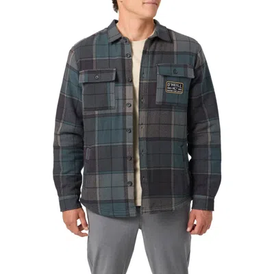 O'neill Redmond Fleece Lined Button-up Shirt Jacket In Multi