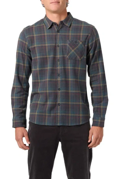 O'neill Redmond Plaid Flannel Button-up Shirt In Gray