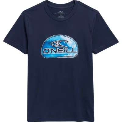 O'neill Kids'  Reef Break Cotton Graphic T-shirt In Blue