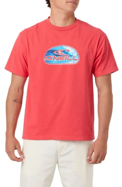 O'neill Reef Break Graphic T-shirt In Red