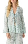 O'neill Regina Print Hooded Cover-up In Blue
