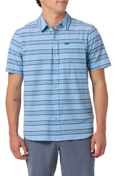 O'neill Relaxed Fit Short Sleeve Performance Slub Button-up Shirt In Multi