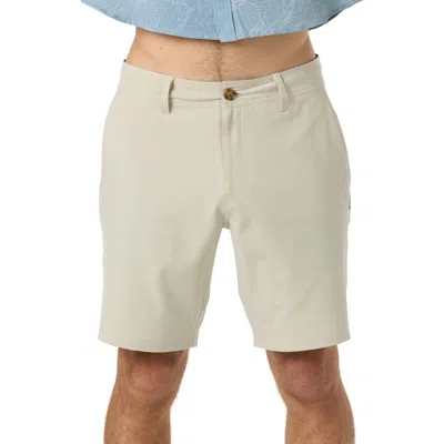 O'neill Reserve Light Check 19-inch Water Resistant Hybrid Shorts In White
