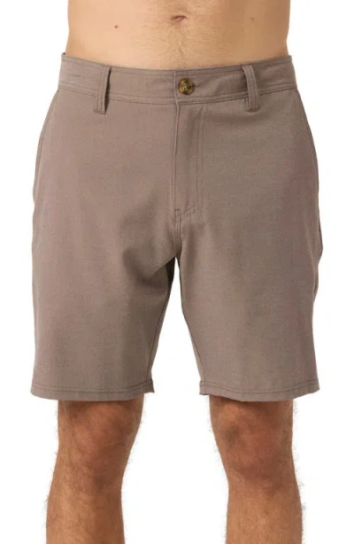 O'neill Reserve Light Check Water Repellent Bermuda Shorts In Brown