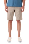 O'neill Reserve Light Check Water Repellent Shorts In Dark Khaki