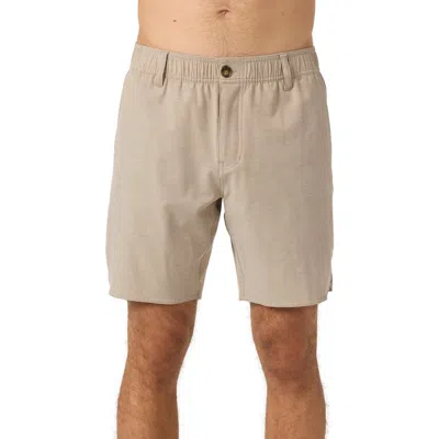O'neill Reserve Water Repellent Shorts In Dark Khaki