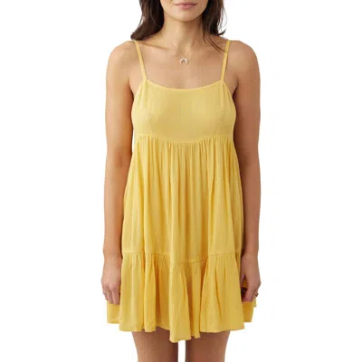 O'neill Juniors' Rilee Sleeveless Tiered Dress Cover-up In Mimosa