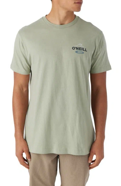 O'neill Rip Tide Graphic T-shirt In Deep Lichen Green