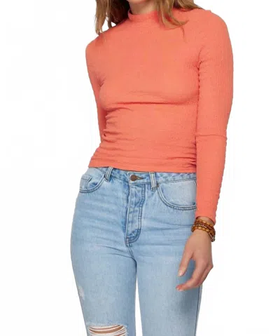 O'neill Roberta Mockneck Knit Top In Orange