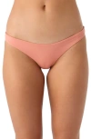O'neill Rockley Saltwater Solids Bikini Bottoms In Canyon Clay