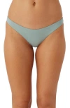 O'neill Rockley Saltwater Solids Bikini Bottoms In Silver Blue